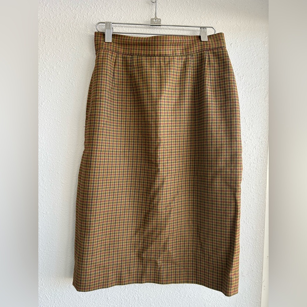 Vintage “Old Money” Style Barry Bricken Plaid Wool Skirt